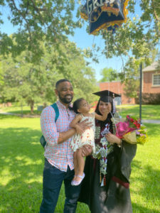 Emily with her family